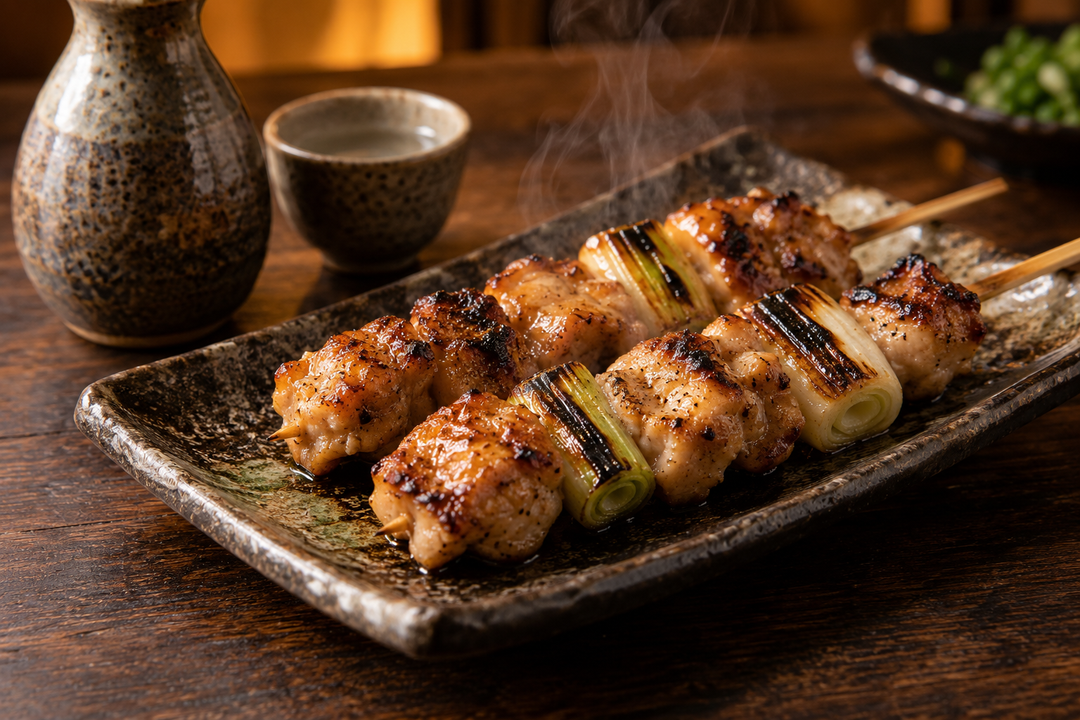 香ばしく焼き上げた焼き鳥のAI生成イメージ